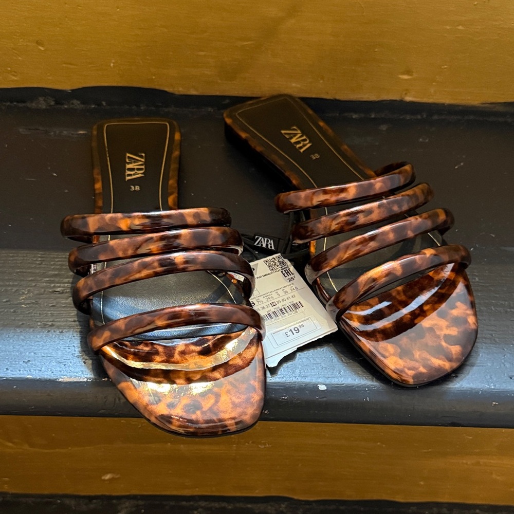 Zara Brown Tortoiseshell Heels
